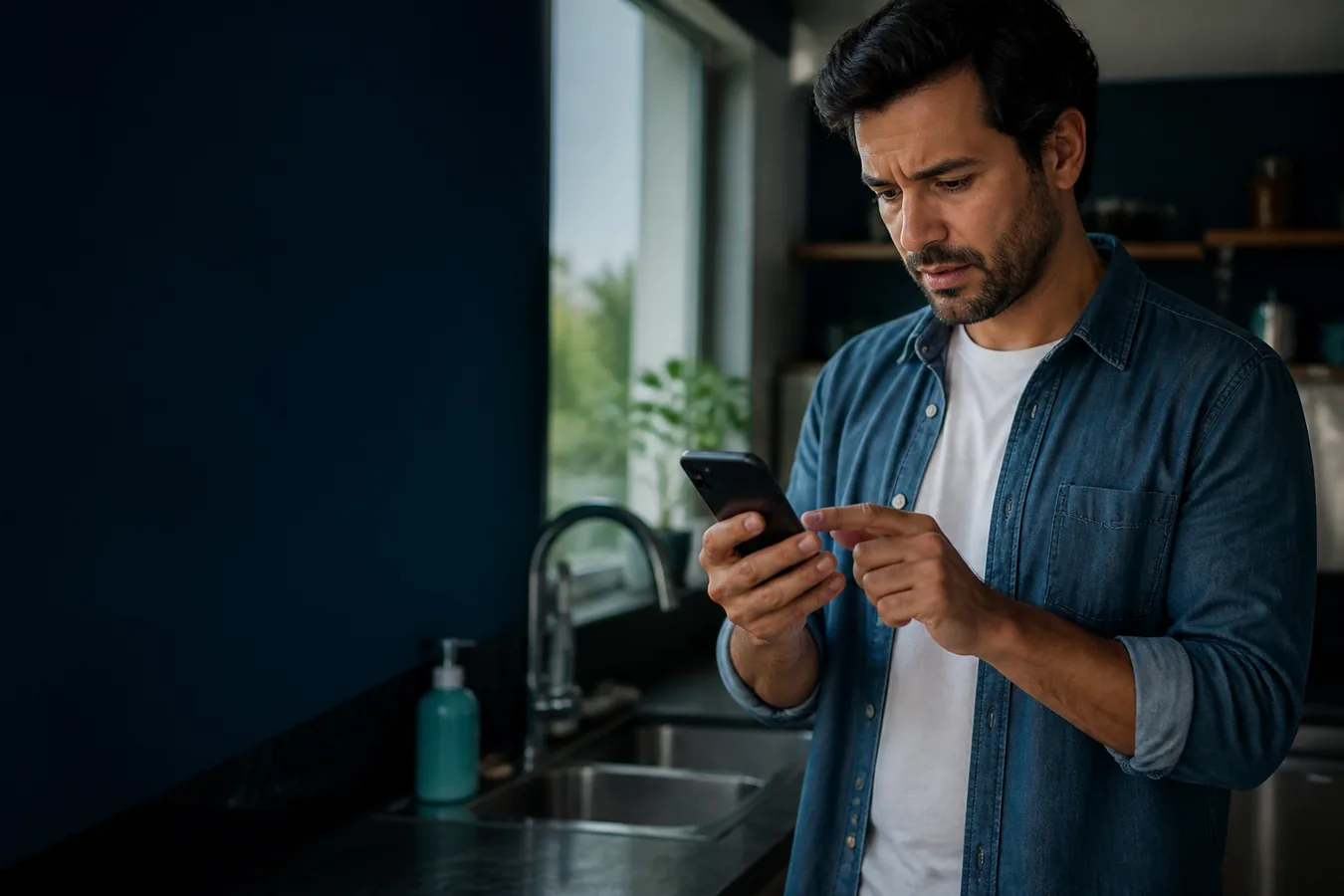 Cliente entrando em contato com a Kronos pelo celular